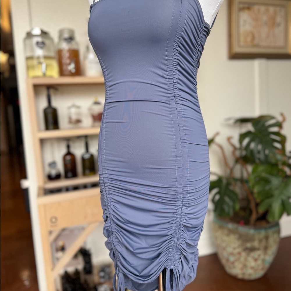 Cloud Ten Ruched Blue Dress